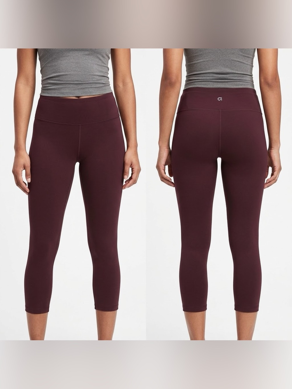 GapFit Plum Burgundy Capri Activewear Leggings - Size Small